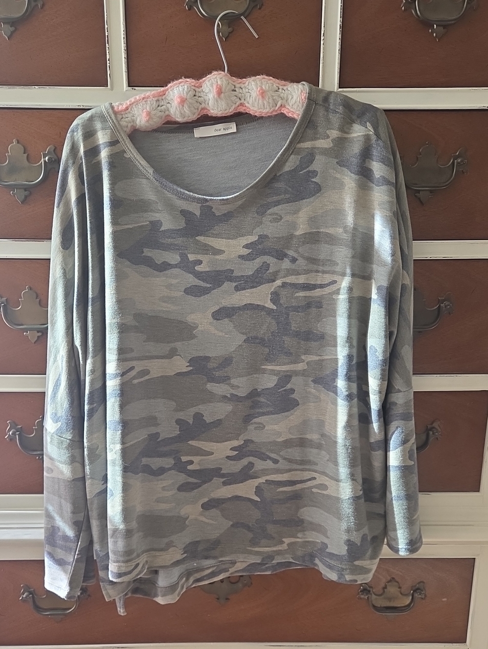 Lightweight Camo Long-Sleeve Top - Gray